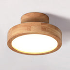 Wooden LED Flush Mount Ceiling Light – Elegant Design for Home Illumination, Energy-Efficient, Space-Saving Fixture 7