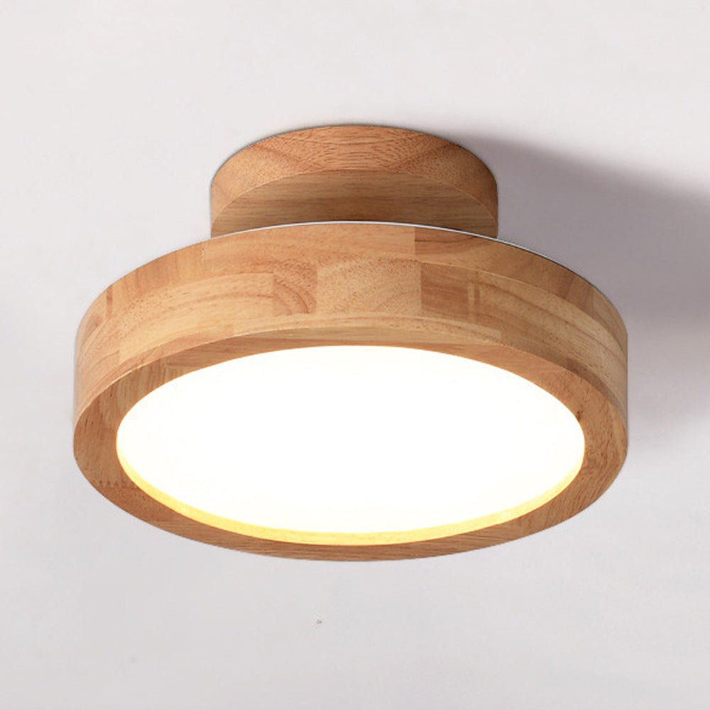Wooden LED Flush Mount Ceiling Light – Elegant Design for Home Illumination, Energy-Efficient, Space-Saving Fixture 7