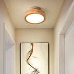Wooden LED Flush Mount Ceiling Light – Elegant Design for Home Illumination, Energy-Efficient, Space-Saving Fixture 1