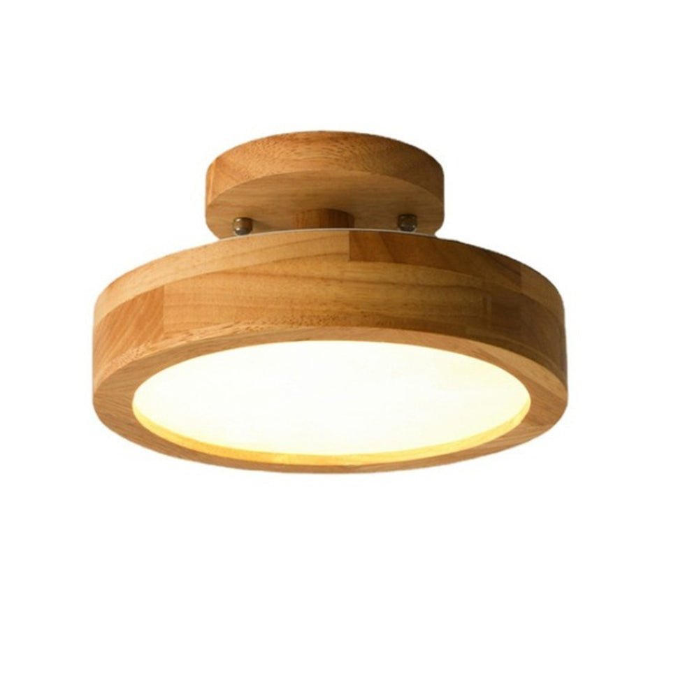 Wooden LED Flush Mount Ceiling Light – Elegant Design for Home Illumination, Energy-Efficient, Space-Saving Fixture 8