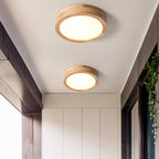 Wooden LED Flush Mount Ceiling Light – Elegant Design for Home Illumination, Energy-Efficient, Space-Saving Fixture 9