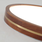 Wooden LED Flush Mount Ceiling Light with Dimmable Function – Modern Design for Indoor Spaces 4
