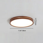 Wooden LED Flush Mount Ceiling Light with Dimmable Function – Modern Design for Indoor Spaces 5