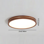Wooden LED Flush Mount Ceiling Light with Dimmable Function – Modern Design for Indoor Spaces 8