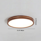 Wooden LED Flush Mount Ceiling Light with Dimmable Function – Modern Design for Indoor Spaces 6