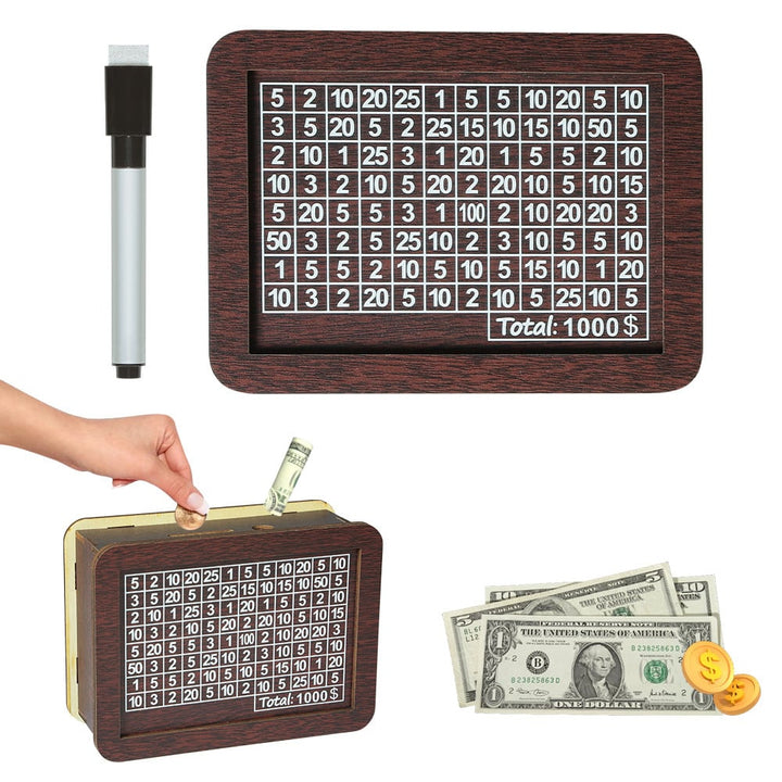Wooden Savings Box Ð Stylish Design for Effective Money Saving 0