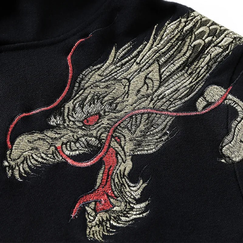 WyvernStitch Embroidery Dragon Hoodie (XS ) - Men's Apparel | Zavonix