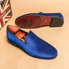"Woven Velvet Loafers" Woven Velvet Loafers (Pearl White 6) - | Zavonix