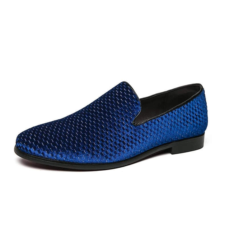 "Woven Velvet Loafers" Woven Velvet Loafers (Pearl White 6) - | Zavonix