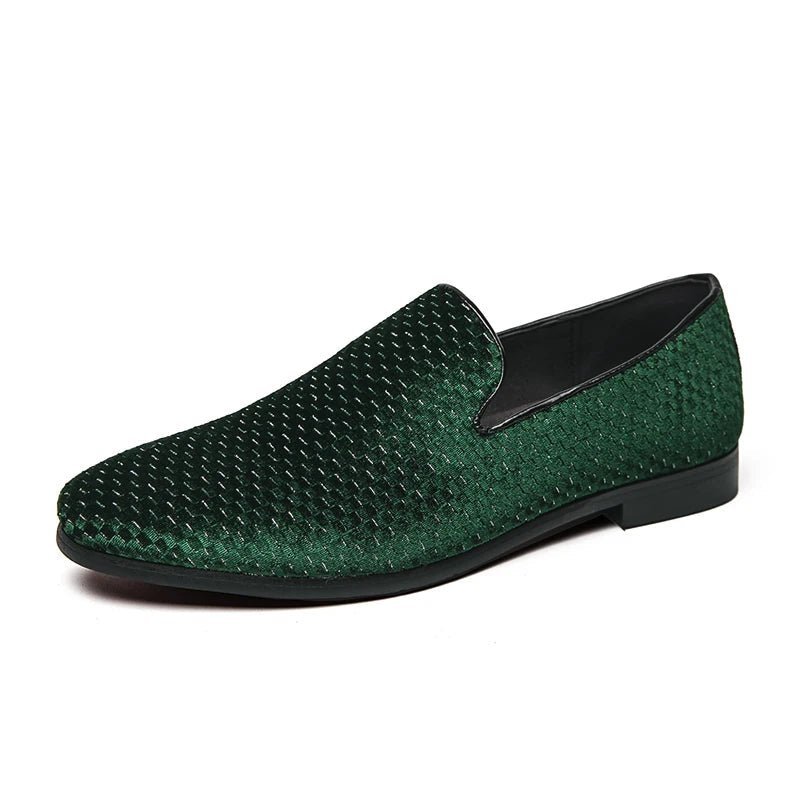 "Woven Velvet Loafers" Woven Velvet Loafers (Pearl White 6) - | Zavonix