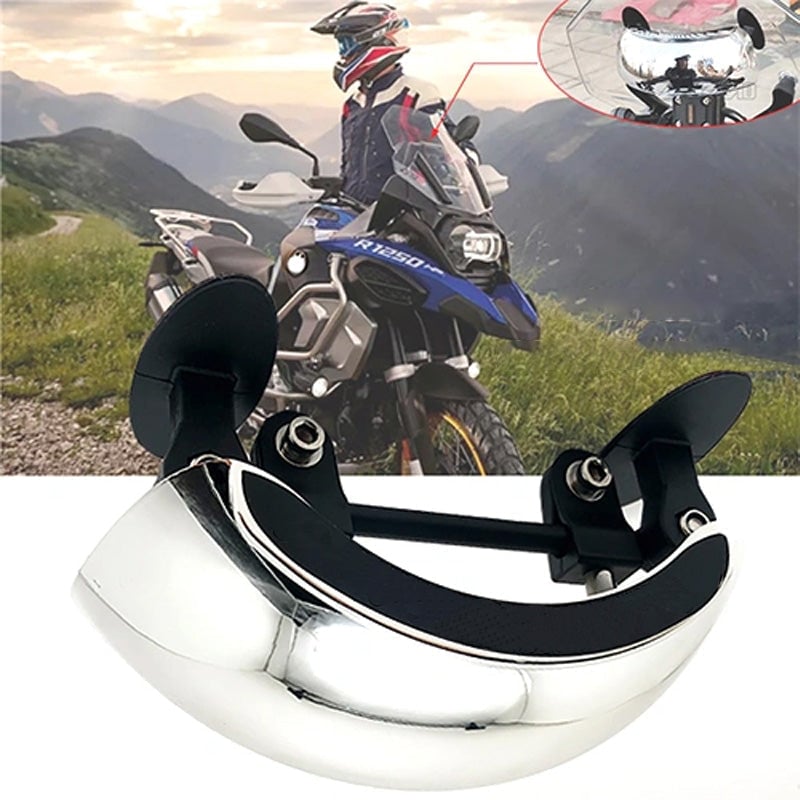 Wraparound Motorcycle Mirror 180 Degree Adjustable Angle Product Image 01