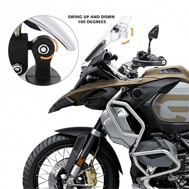 Wraparound Motorcycle Mirror 180 Degree Adjustable Angle Product Image 02