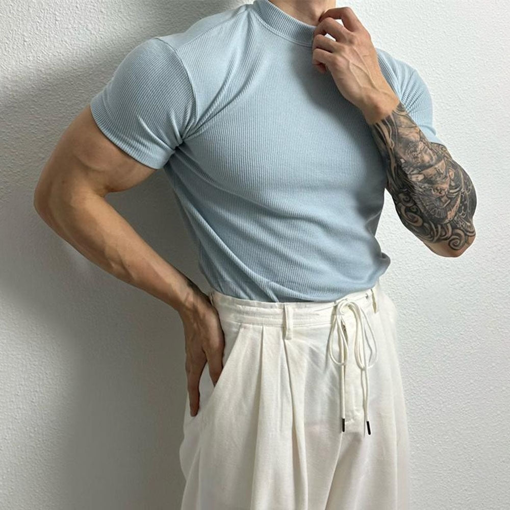 Wrenor Pastel Shirt — Soft Casual Shirt with Tailored Fit (Sky blue S) - | Zavonix