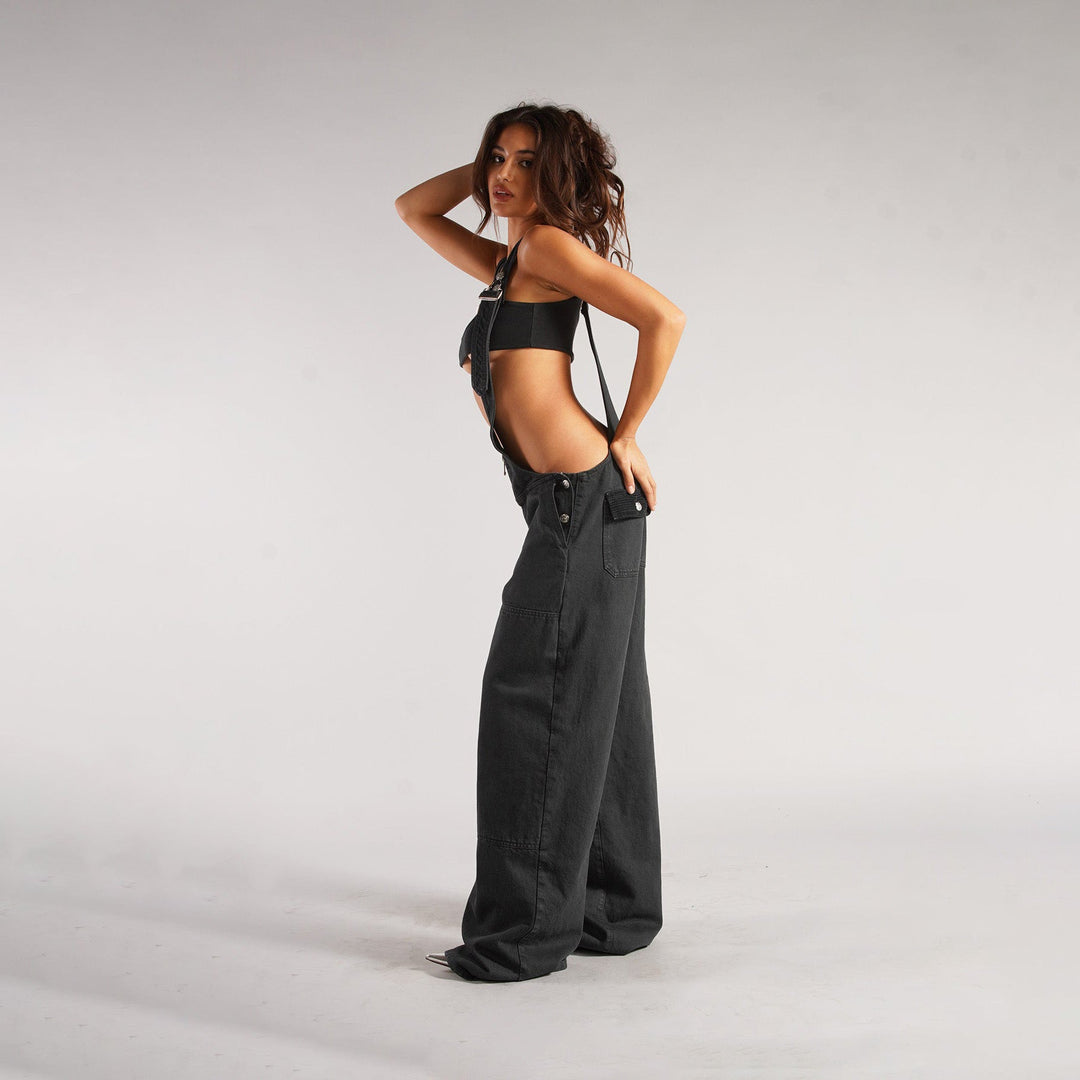 Yara Denim Y2K Overalls | Stylish Wide Leg Design, Cotton Jumpsuit for Women