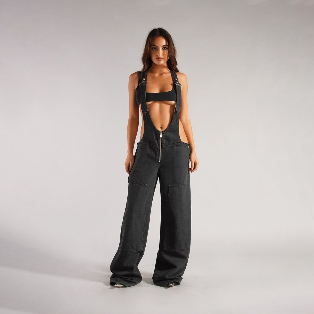 Yara Denim Y2K Overalls | Stylish Wide Leg Design, Cotton Jumpsuit for Women