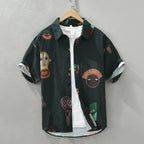 Zaren — Artistic Cubist Tribal Shirt in Soft Breathable Fabric (Green XS) - | Zavonix
