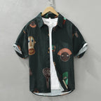 Zaren — Artistic Cubist Tribal Shirt in Soft Breathable Fabric (Green XS) - | Zavonix