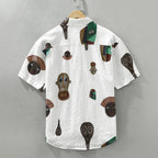 Zaren — Artistic Cubist Tribal Shirt in Soft Breathable Fabric (Green XS) - | Zavonix