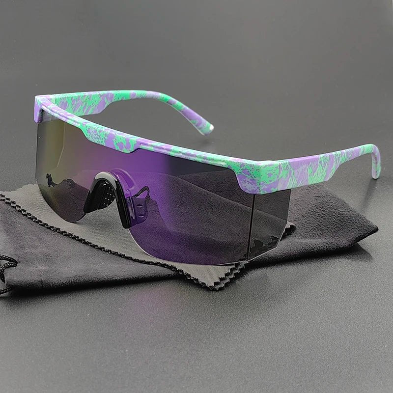 Zelora Vivid Sunglasses — Durable UV Protection with Bold Frames (Purple ) - | Zavonix