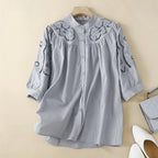 ZephyraLoom™ Blouse — Embrace Unmatched Elegance and Featherlight Freedom All Day (Blue XS) - | Zavonix