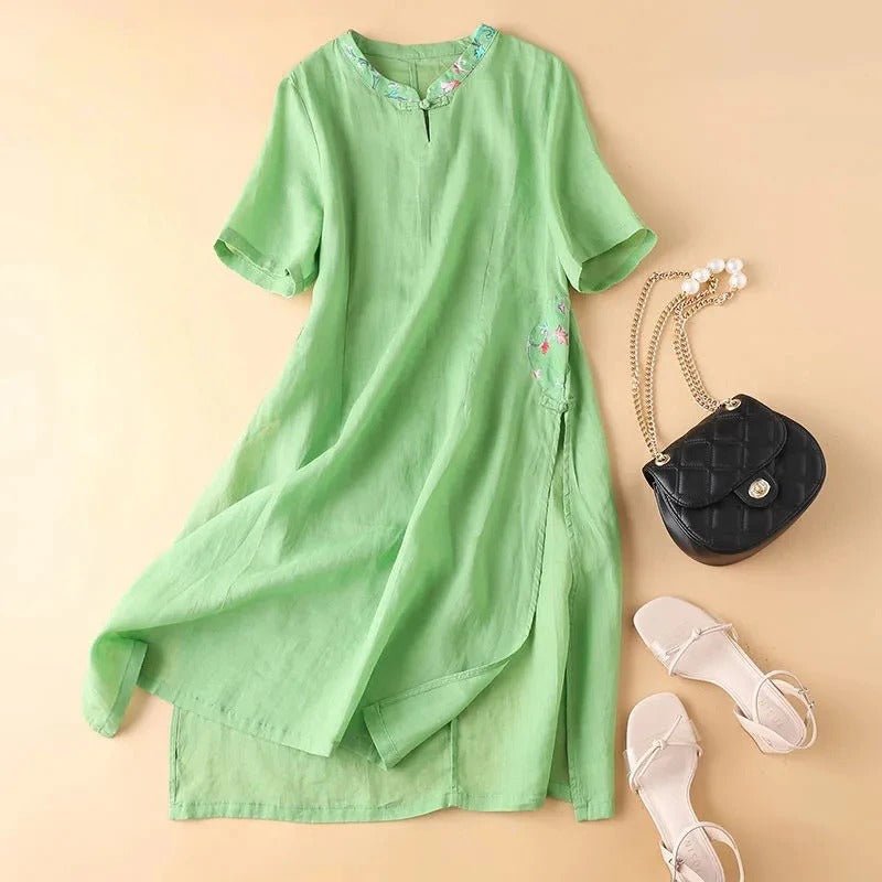 ZephyraLuxe™ Dress — Elevate Your Confidence with Featherlight Power and Timeless Grace (Green XS) - | Zavonix