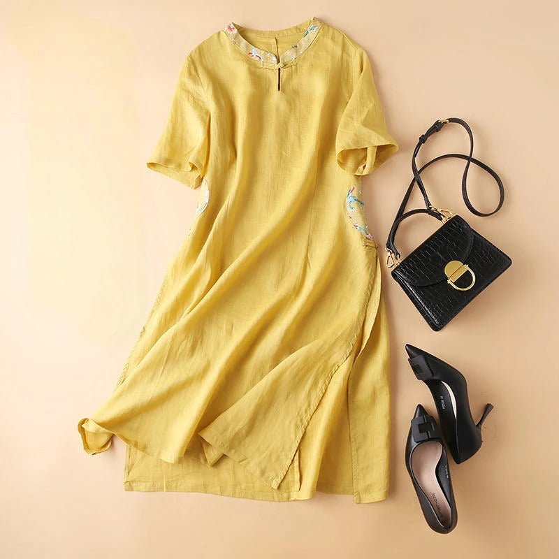 ZephyraLuxe™ Dress — Elevate Your Confidence with Featherlight Power and Timeless Grace (Yellow XS) - | Zavonix