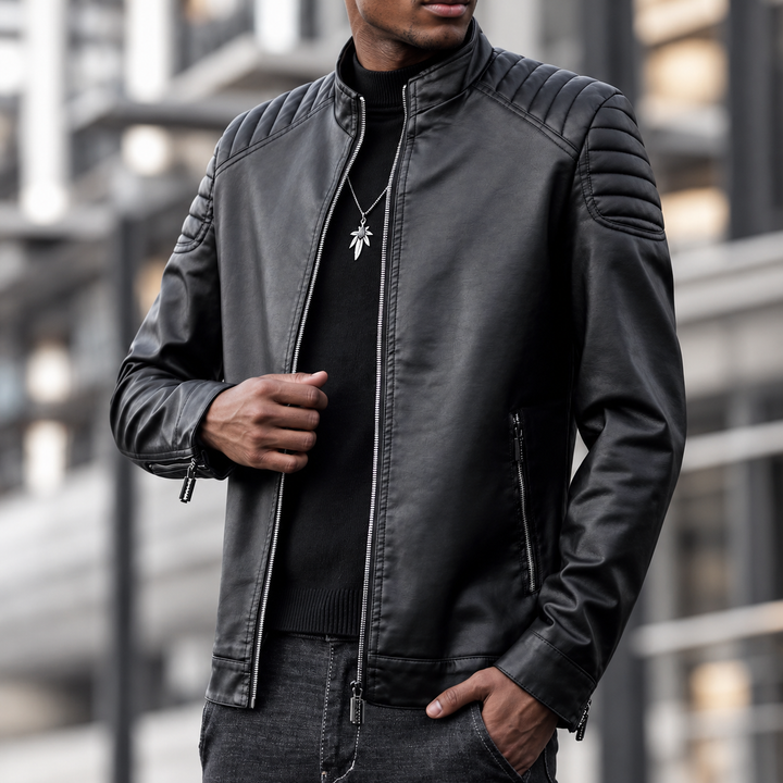 Zhaumrith Quilted Leather Jacket product image 8