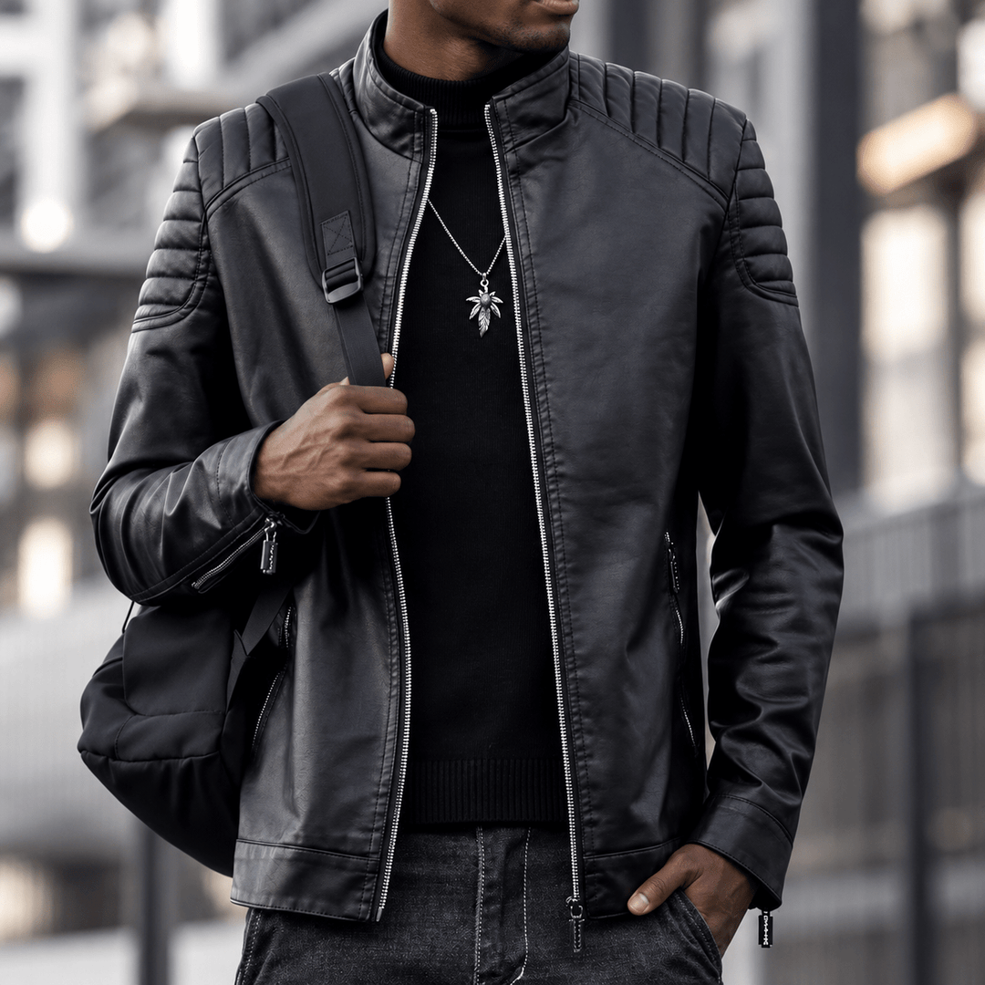 Zhaumrith Quilted Leather Jacket product image 9