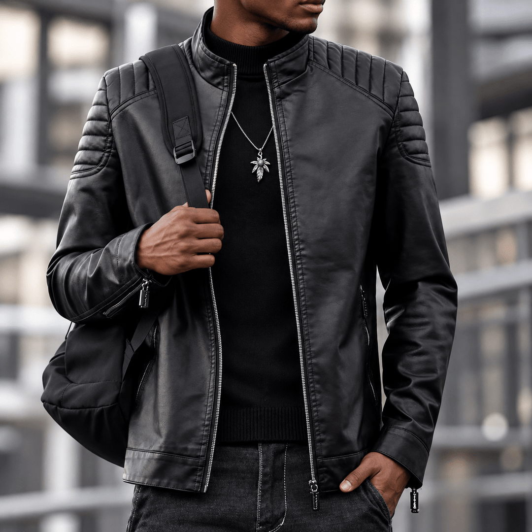 Zhaumrith Quilted Leather Jacket product image 12