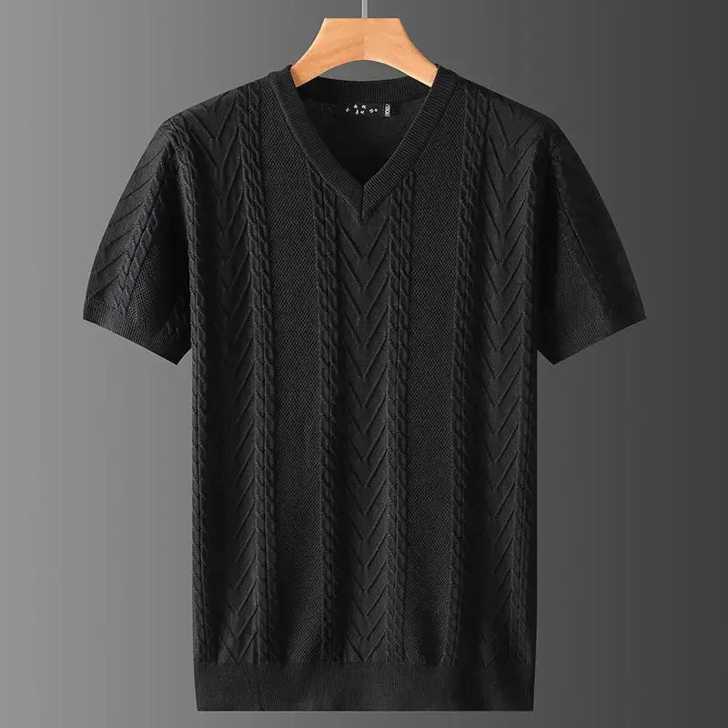 Zigline - V - Neck Sweater Shirt (Black XS) - | Zavonix