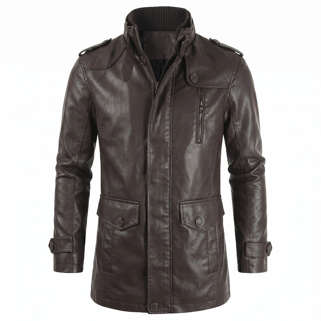Zulverdan Long Leather Coat product image 1