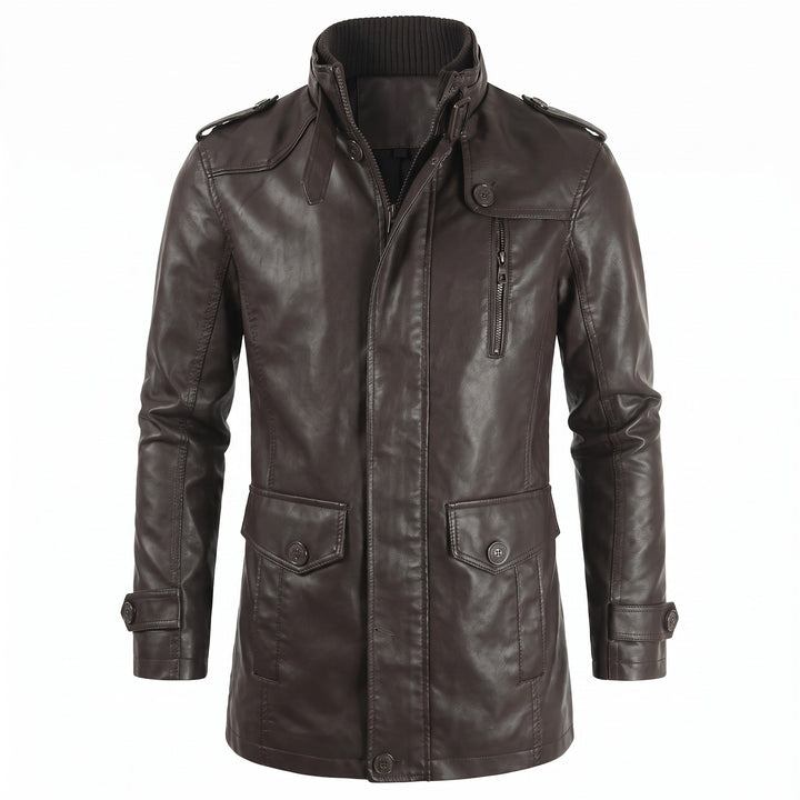 Zulverdan Long Leather Coat product image 1
